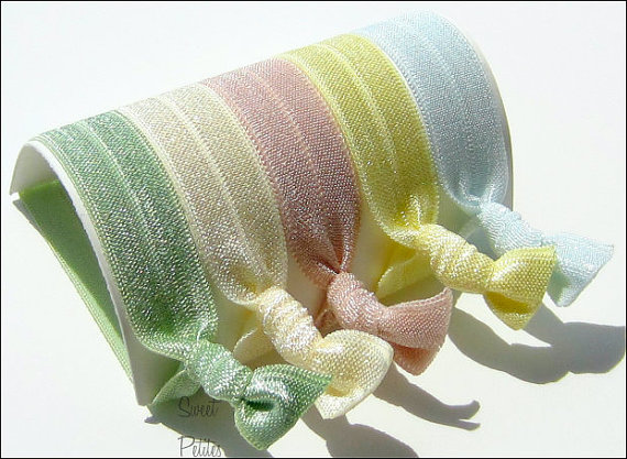 Hair Ties - Peace Collection - Set of 5 - Elastic Hair Ties - Mane Accessory