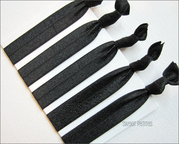 Elastic Hair Tie The Midnight Collection Set of 5 Doubles as Bracelet