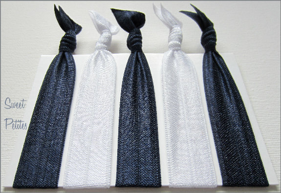 Elastic Hair Tie Nautical Collection Set of 5 Doubles as Bracelet