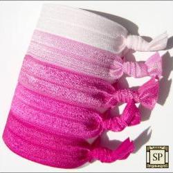 Hair Ties - Cotton Candy Collection - Set of 5 - Elastic Hair Ties - Sweet Petites