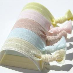 Hair Ties - Yoga Serenity Collection - Set of 5 - Elastic Hair Ties - Sweet Petites