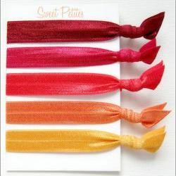 Hair Ties - Sunset Fade Collection - Set of 5 - Elastic Hair Tie - Sweet Petites