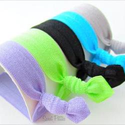 Hair Ties - Set of 5 - Doubles as Bracelet - High Voltage Collection - Elastic Hair Ties - Mane Accessory