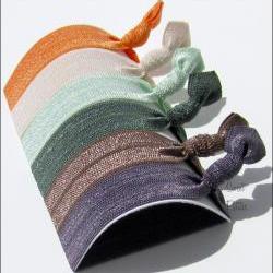 Hair Ties - Earthy Collection - Set of 6 - Doubles as Bracelet - Elastic Hair Ties - Sweet Petites