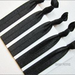 Elastic Hair Tie The Midnight Collection Set of 5 Doubles as Bracelet