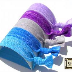 Hair Ties - Lavender Breeze Collection - Set of 5 - Elastic Hair Ties - Sweet Petites